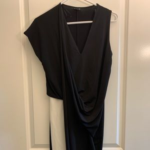 Zara black and white tunic top